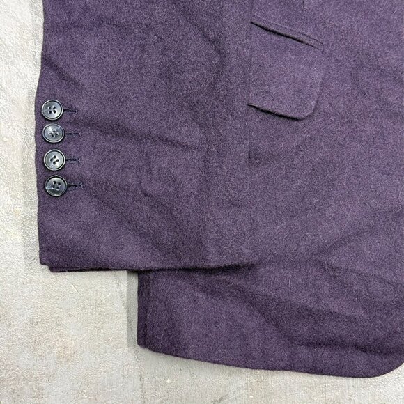 Bespokke Angelo Rosso Blazer Ariston 130s Wool Sport Coat Italy Purple 38R - Picture 3 of 8